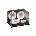 Two Dinner Plates with Serving Dishes, Thanksgiving Design