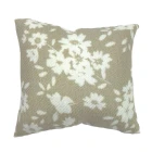 Beige and White Floral Cushion