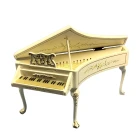 White Hand Painted Piano