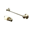 Silver Towel Rack and Toilet Roll Holder