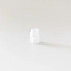 Frosted White Ribbed Vase