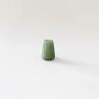 Green Ribbed Vase