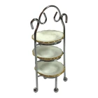 Etagere Metal White Plate Stand