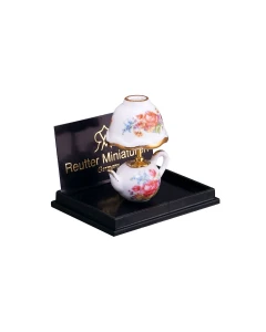 Teapot Style Lamp in Dresden Rose Design