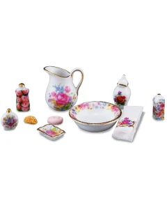 Bathroom Set In Dresden Rose Design