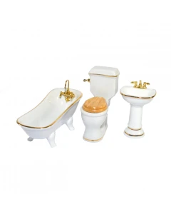 RP17673 - White Porcelain Bathroom Set