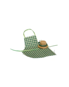 Green Apron with Hat