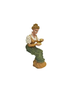 Lady Sitting Holding Cup