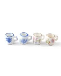 D2221 Set of 4 Floral Mugs