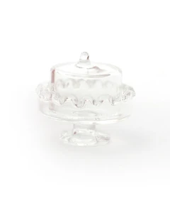 E3343 - Glass Cake Stand with Lid