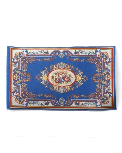 E4911 - Blue Floral Cameo Rug