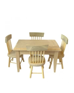 BA039 - Barewood Table and Four Chairs