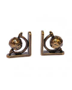 D2406 - Antique Brass Globe Bookends