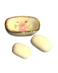 Porcelain Soap Dish with Soap