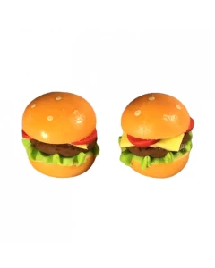 D5074 Two Cheese Burgers with lettuce in seeded buns