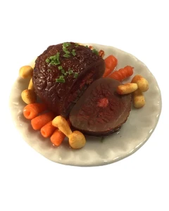 Roast Lamb On Serving Plate