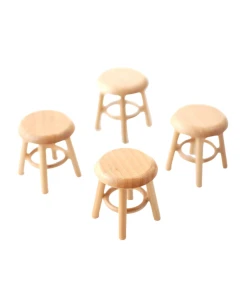 Set of 4 Pine Stools