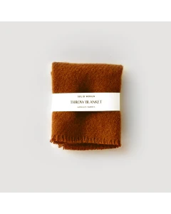 Terracotta Woven Throw Blanket