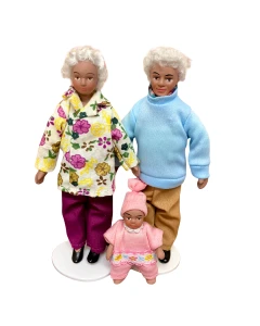 Grandparents with Granddaughter Doll Set