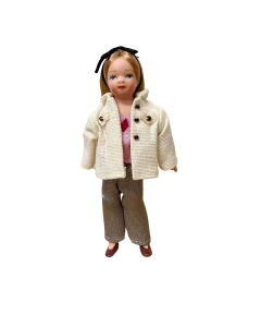 DP424 Modern girl with long hair and Cream Jacket