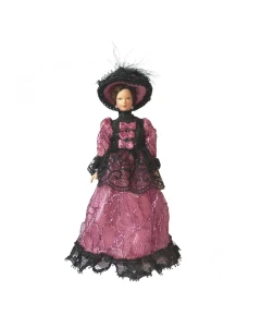 DP449 - Woman in Purple Dress with Hat
