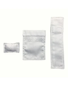 Large White Lace Cot Bedding with Bumper