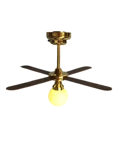 Globe Light with Ceiling Fan - Battery Light