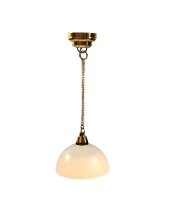 Large White Pendant Ceiling Light - Battery Light