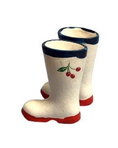 White Boots with Cherries