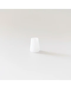 Frosted White Ribbed Vase