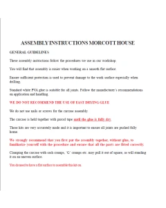 DOWNLOAD - Instructions for Morcott House