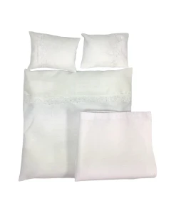 White Double Bedding Set, 4 Pcs