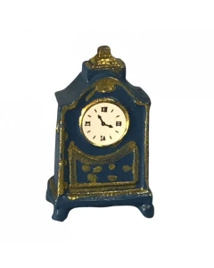 Large Blue Mantel Clock