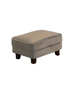 Grey Velvet Foot Stool