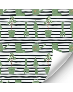 Striped Garden Wallpaper