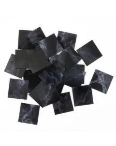 RS1099BK - 25 Black Marble-Esque Vinyl Tiles