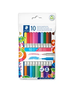 Double-ended Fibre Tip Pens, Pack of 10