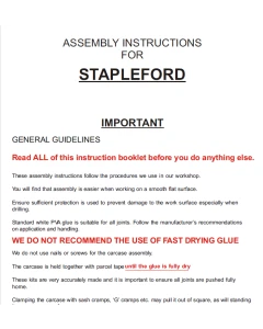 DOWNLOAD - Instructions for Stapleford House