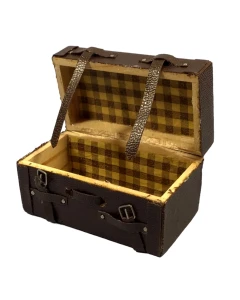 Brown 'leather' Trunk