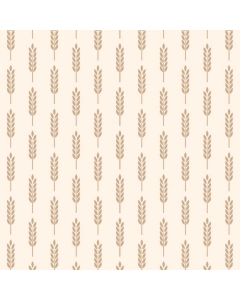 Cloud Cream Wallpaper with Copper Terracotta Floral Grain Print
