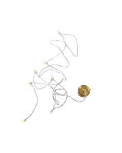 LT7589 - Warm White Battery Lights on White String