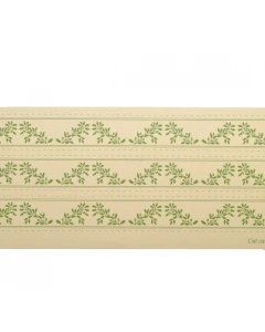 MJ022 - 1/12th Scale Acorns Border Wallpaper - Green on Cream