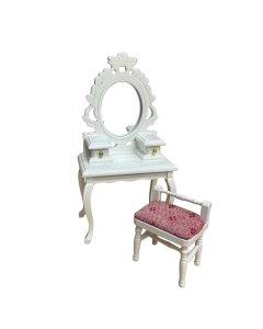 White Dressing Table with Chair