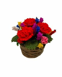 B0546 - Red Carnations In Basket