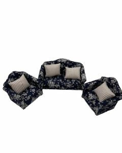 DF423 - Blue Sofa Set with Cushions