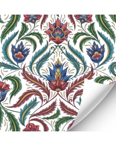 R067 - Vibrant floral damask wallpaper