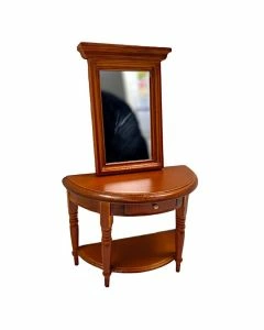T6475 - Walnut Dressing/Hall Table With Mirror
