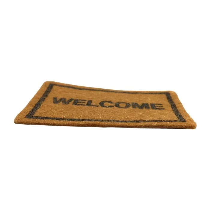 1/12 Scale Miniature Welcome Doormat - Brown Vintage Style For Dollhouse (1 Piece) - View #2