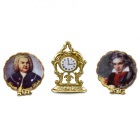 RP14646 - Bach and Beethoven Plates with Clock