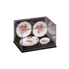 Two Dinner Plates with Serving Dishes, Thanksgiving Design